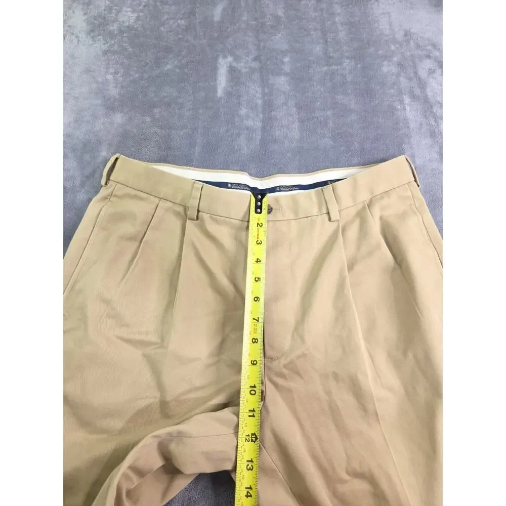 Brooks Brothers Advantage Chino Elliot Men's Sz 36x29 Pleated Khaki Pants Tan